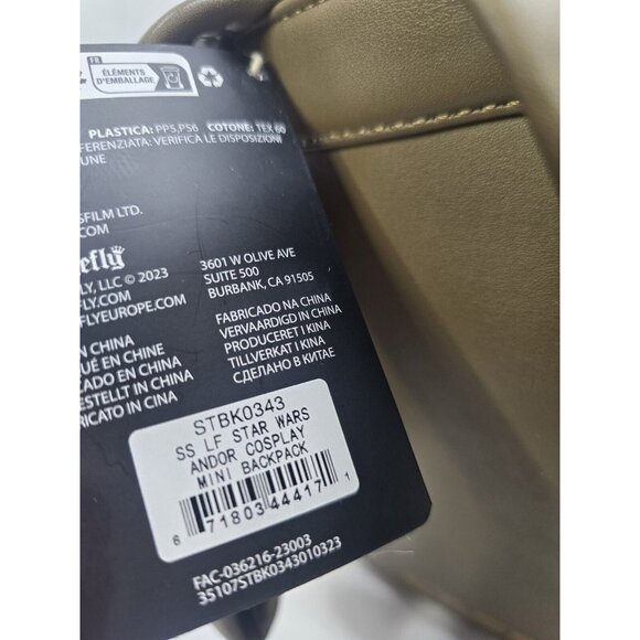 New Loungefly Star  Wars - Cassian Andor Cosplay Mini Backpack Bag. NWT - Picture 6 of 11